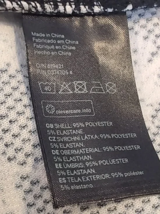 H&M Leaf Print Mini Skirt Womens Size XS Black White Skater A-line Tropical - Picture 8 of 8